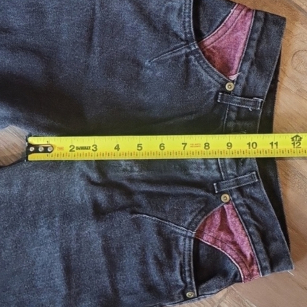 Girl's 12/14 Vintage Chic Kids Perfectly Faded Black Denim High Rise Jeans - Picture 8 of 12